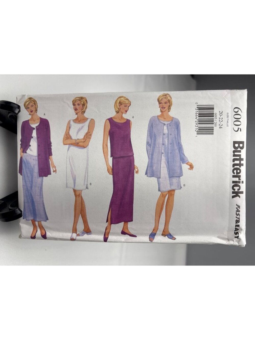 Butterick 6005 Sewing Pattern Size 20-22-24 Uncut Misses Wardrobe Uncut